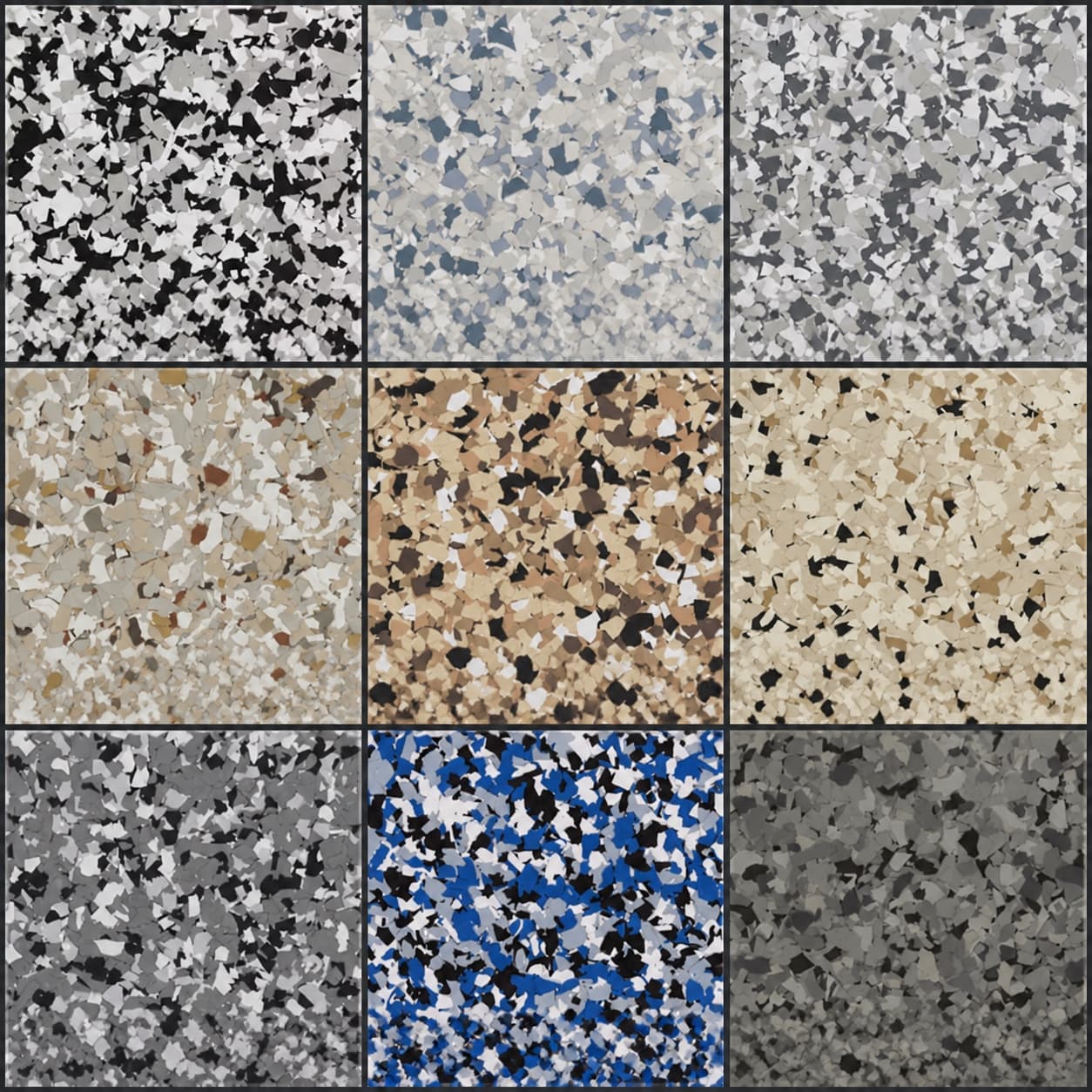 Domino decorative flake blend