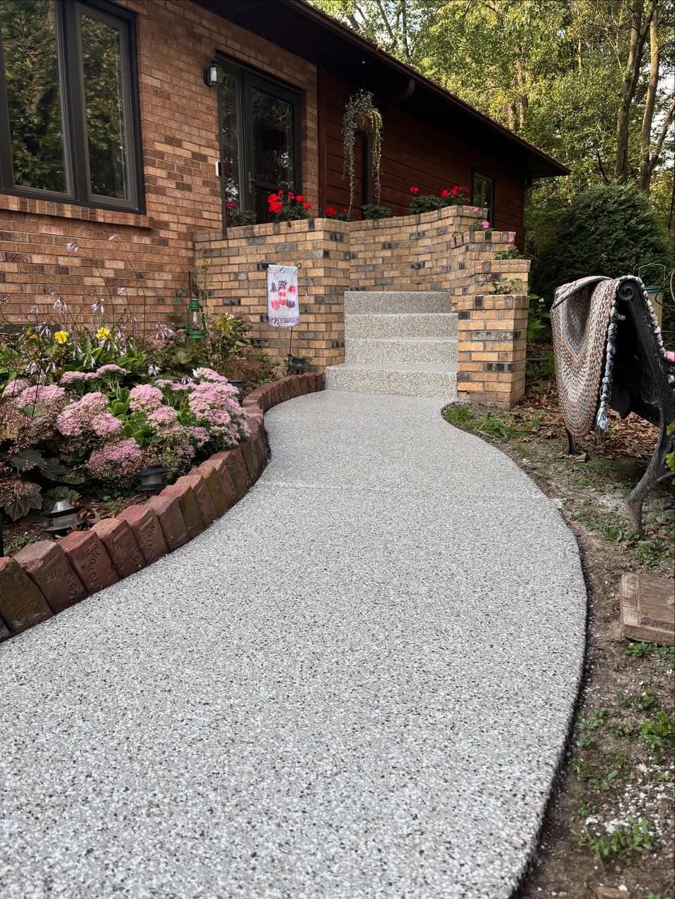 Outdoor — Creekbed finish, walkway and stairs — Fusion Floors, Sparta, WI